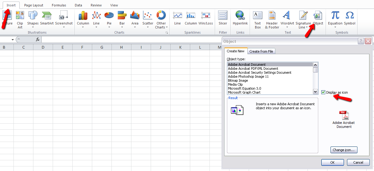 Embedding Pdf In Excel