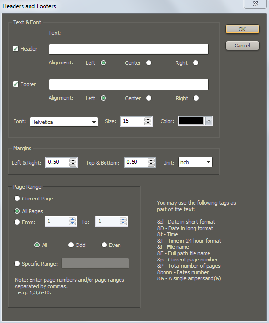 Adding headers and footers in PDF Adding headers and footers in PDF