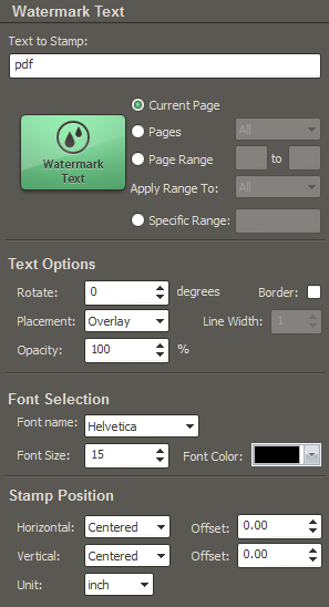 Adding Watermak Text