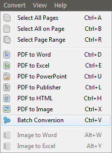 Batch conversion