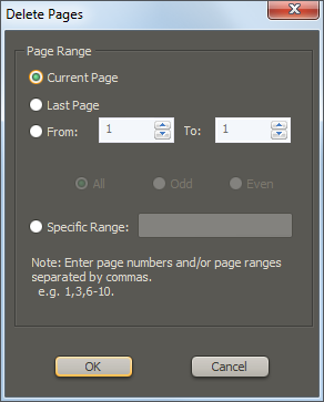 Deleting pages from PDF Deleting pages from PDF