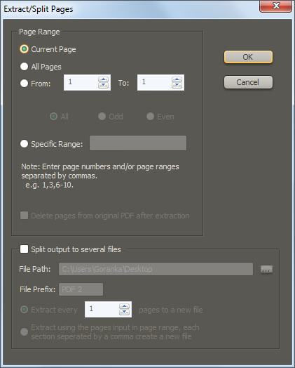 Extract PDF pages