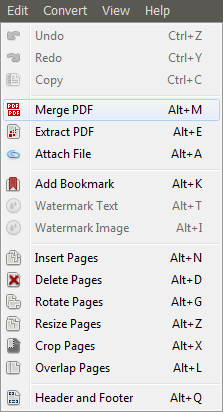 Merge PDF files