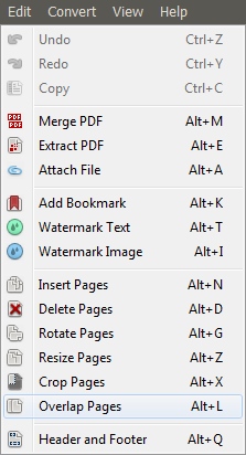 Overlap PDF pages Overlap PDF pages
