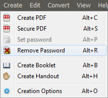 Remove password from PDF
