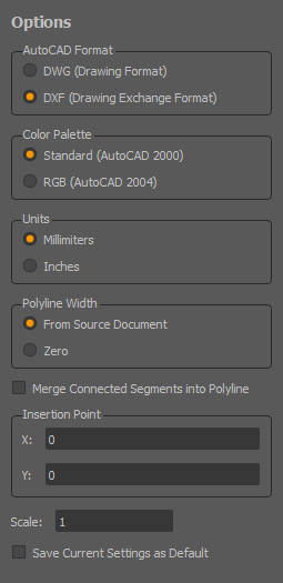 pdf to autocad conversion modes