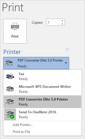 Printer Options