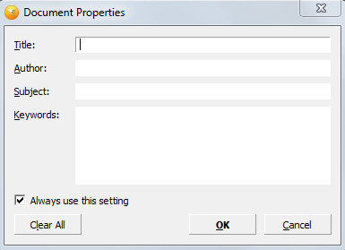 Document properties
