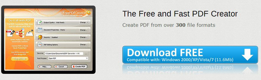 Downloading Free PDF Creator