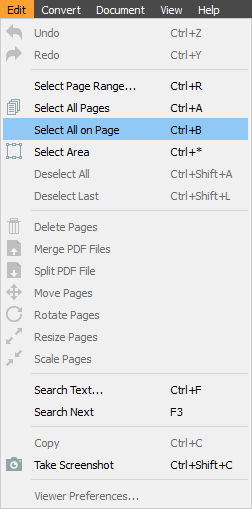 select one page