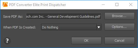 Print dispatcher dialog