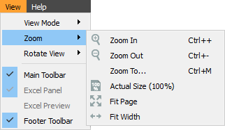 Zoom options