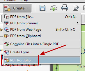 Acrobat Create PDF Portfolio