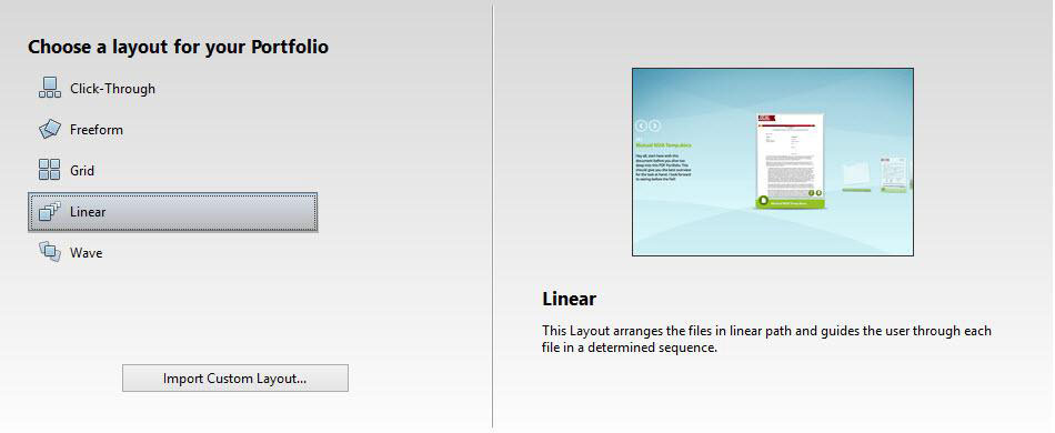 Acrobat Portfolio Layout