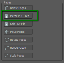 Merge PDF Files button