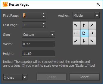PDF Converter Elite Resize Pages