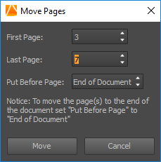 PDF Converter Elite Move Pages