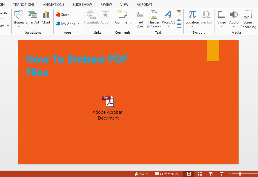 Embedding PDF In PowerPoint