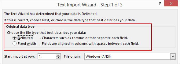 Text Import Wizard Excel