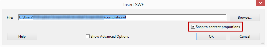 Acrobat Insert SWF Dialog