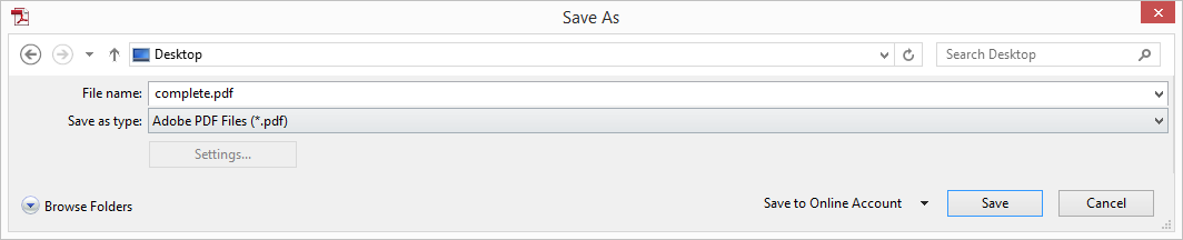 Acrobat SWF Save As