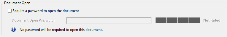 Acrobat Password Creation