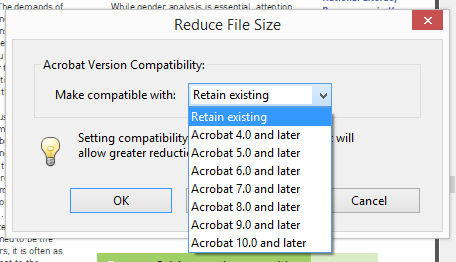 Reduce PDF Size