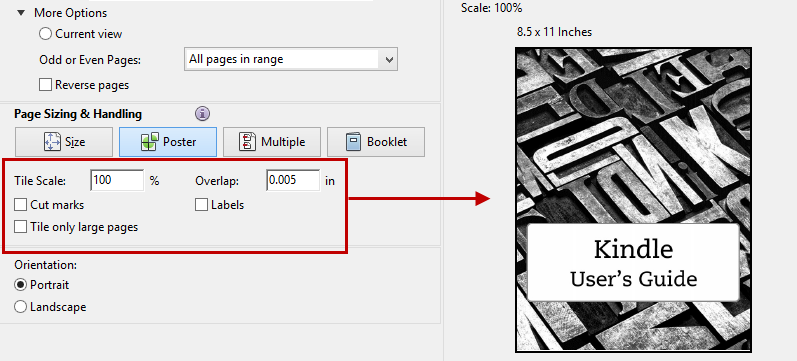 Reader Poster Printing Option