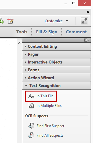Processing PDF Text Recognition