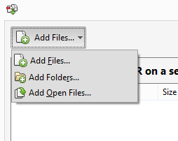 Acrobat Add Files Menu