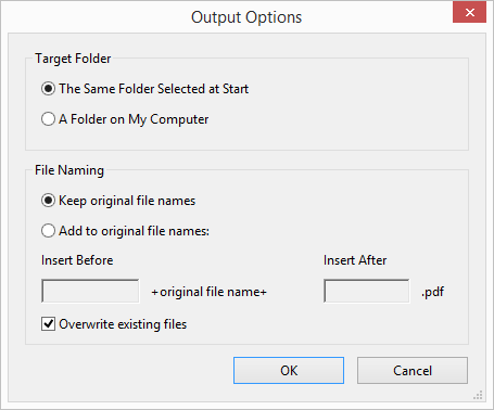 Acrobat Output Options