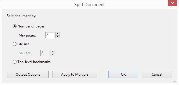 Split Document Dialog