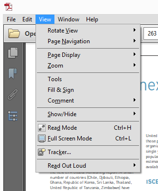Reader PDF View Options