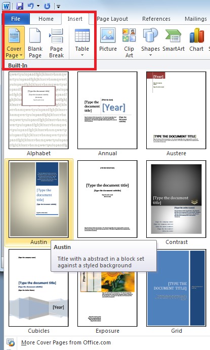 word web page templates