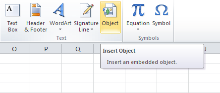 insert pdf into excel