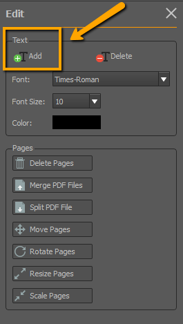 add text to pdf