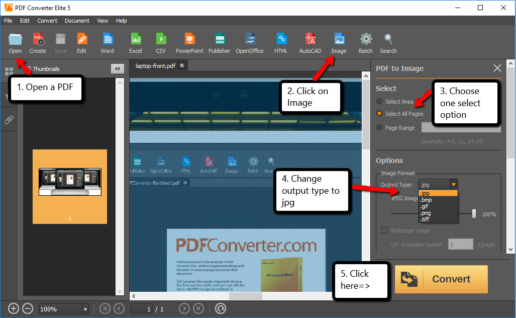 convert pdf to jpg