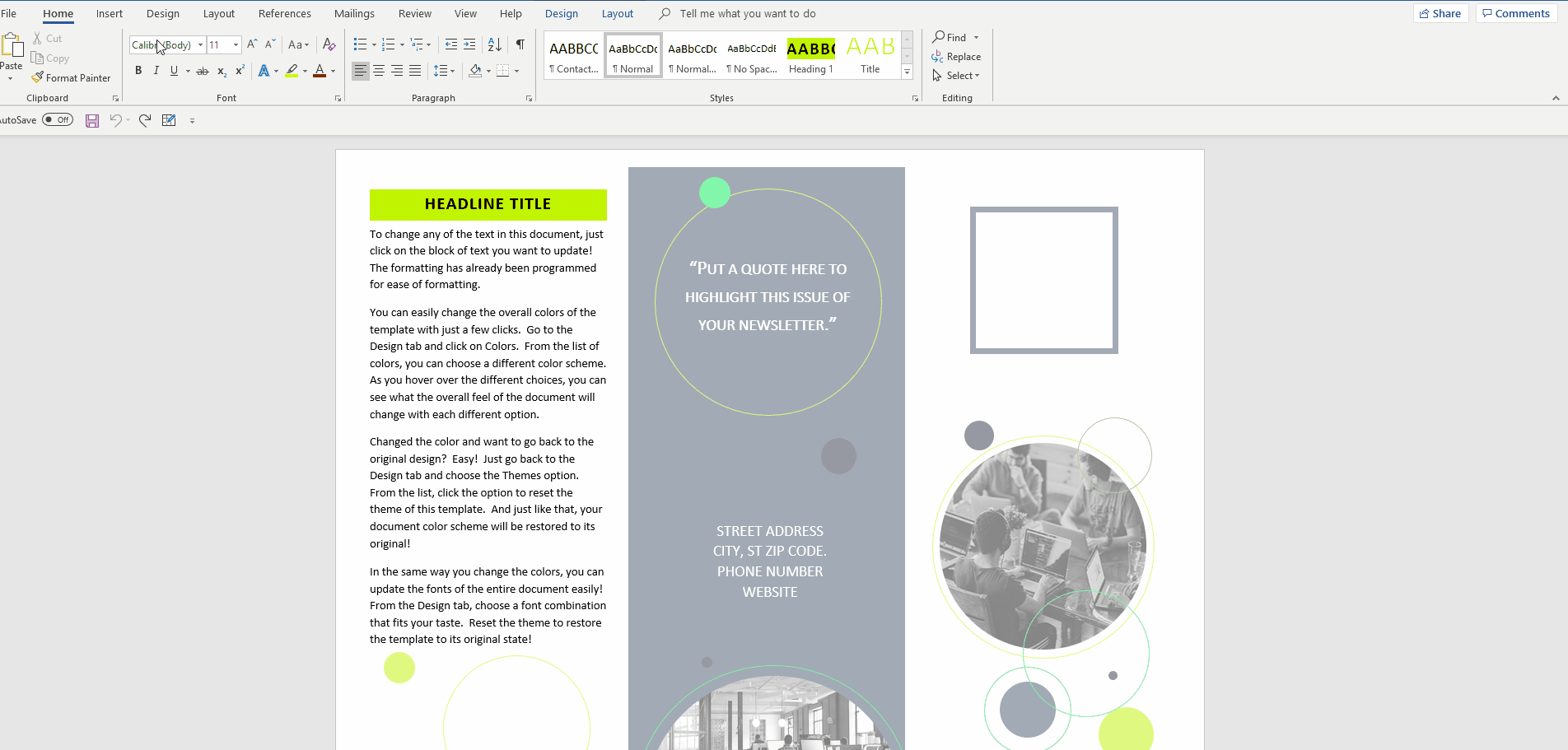 How to make a brochure on Microsoft Word - PCE Blog Intended For Ms Word Brochure Template