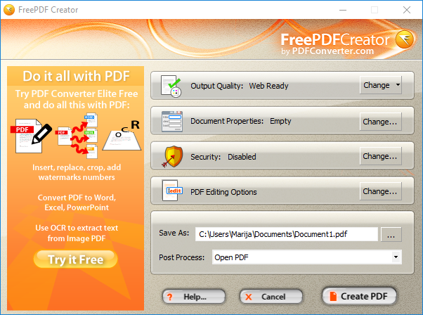 free pdf creator